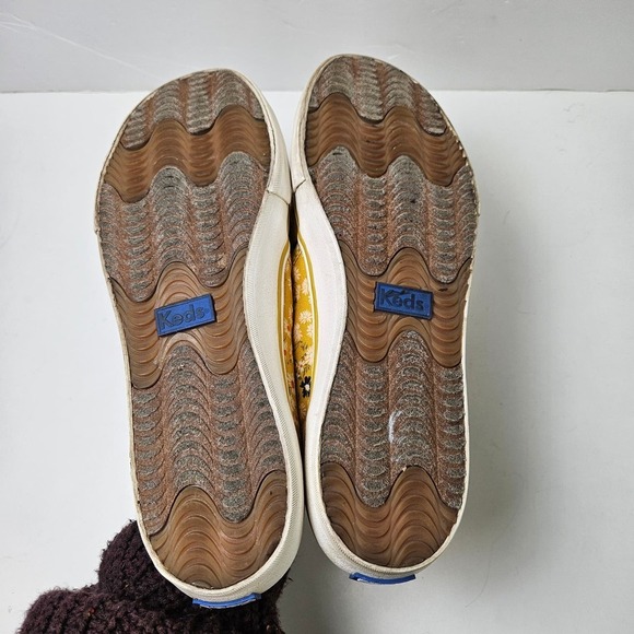 Keds Floral Li Double Decker Platform Slip On Sneakers Loafers 10 Yellow Mustard - Picture 8 of 9
